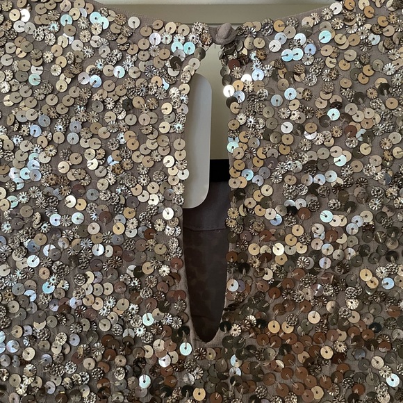 Vince sequin top, pewter color. Size MEDIUM - Picture 5 of 5